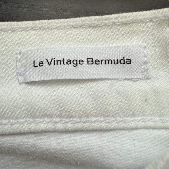 Frame Le Vintage Bermuda Shorts Women's 25 White Denim High Rise Stretch NWT - Picture 13 of 15